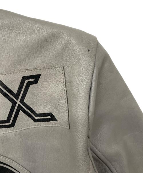 AVIREX（アヴィレックス）AVIREX (アヴィレックス) ROAD / ロード 撥水レザージャケット グレー サイズ:Lの古着・服飾アイテム