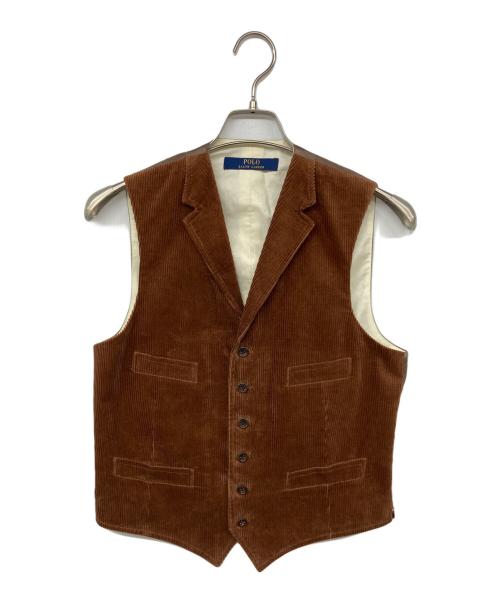 POLO RALPH LAUREN（ポロ・ラルフローレン）POLO RALPH LAUREN (ポロ・ラルフローレン) ベストセット コーデュロイジャケット ブラウン サイズ:ジャケット36S/ベスト38Sの古着・服飾アイテム