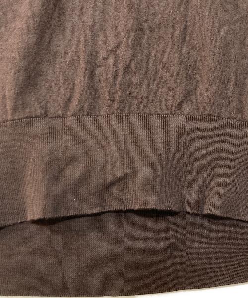 JOHN SMEDLEY（ジョンスメドレー）JOHN SMEDLEY (ジョンスメドレー) ESLOW (エスロー) スキッパーニットポロシャツ ブラウン サイズ:Mの古着・服飾アイテム