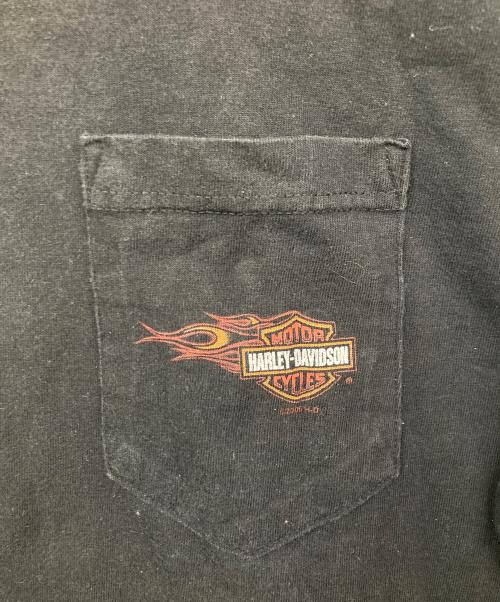 HARLEY-DAVIDSON（ハーレーダビッドソン）HARLEY-DAVIDSON (ハーレーダビッドソン) 00`sファイヤーパターンL/S TEE ブラック サイズ:Lの古着・服飾アイテム