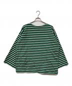 Obladaオブラダ）の古着「GUERNSEY BORDER バスクシャツ」｜グリーン×アイボリー