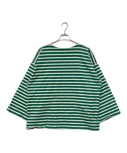 Oblada（オブラダ）Oblada (オブラダ) GUERNSEY BORDER バスクシャツ グリーン×アイボリー サイズ:Fの古着・服飾アイテム