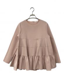 YORI（ヨリ）の古着「ティアードギャザーブラウス」｜ピンク