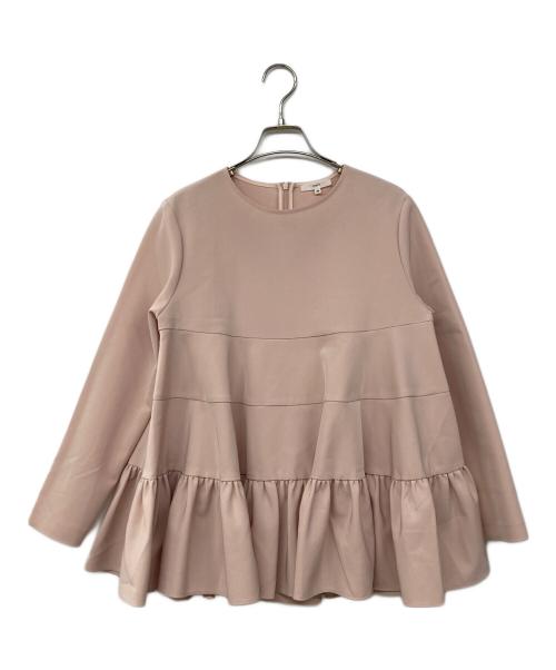 YORI（ヨリ）yori (ヨリ) ティアードギャザーブラウス ピンク サイズ:38の古着・服飾アイテム