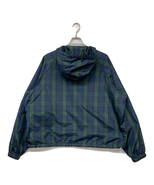 Umbra（アンブラ）Umbra (アンブラ) FREAK'S STORE (フリークスストア) 別注Check Anorak Parka アノラックパーカー ネイビー×グリーン サイズ:XLの古着・服飾アイテム