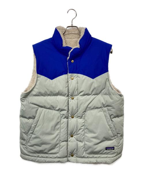 Patagonia（パタゴニア）Patagonia (パタゴニア) REVERSIBLE BIVY DOWN VEST / リバーシブル・ビビー・ダウン・ベスト ブルー×ベージュ サイズ:記載なしの古着・服飾アイテム