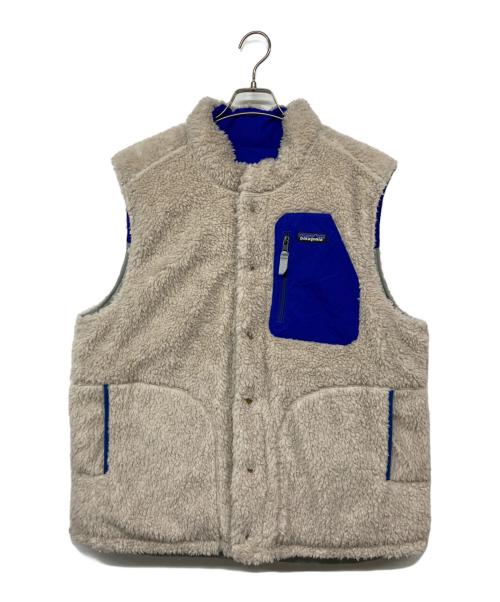 Patagonia（パタゴニア）Patagonia (パタゴニア) REVERSIBLE BIVY DOWN VEST / リバーシブル・ビビー・ダウン・ベスト ブルー×ベージュ サイズ:記載なしの古着・服飾アイテム