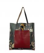 MARNIマルニ）の古着「フラワープリント PVCオープンショッパートートバッグ」｜マルチカラー