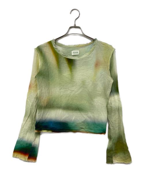 PAMM（パム）PAMM (パム) 「たしかにそこにあった夜」のガーゼトップス グリーン サイズ:Fの古着・服飾アイテム