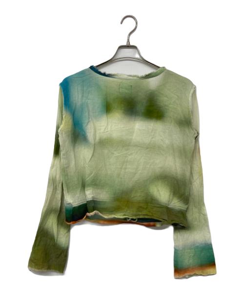 PAMM（パム）PAMM (パム) 「たしかにそこにあった夜」のガーゼトップス グリーン サイズ:Fの古着・服飾アイテム