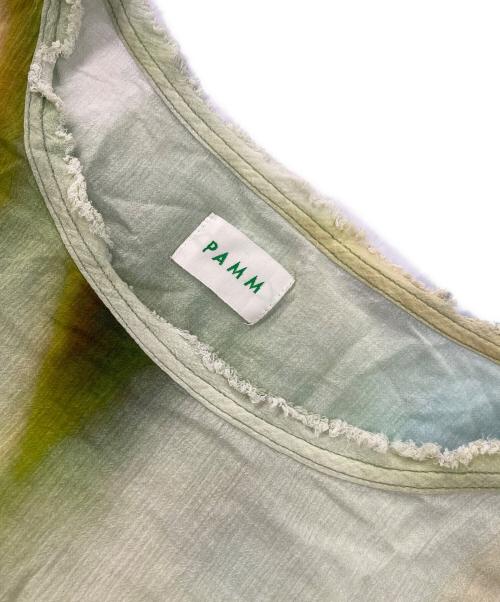 PAMM（パム）PAMM (パム) 「たしかにそこにあった夜」のガーゼトップス グリーン サイズ:Fの古着・服飾アイテム