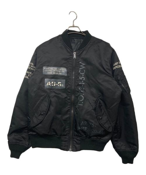 AVIREX（アヴィレックス）AVIREX (アヴィレックス) REVERSIBLE STENCIL MA-1 / リバーシブル ステンシル MA-1 ブラック サイズ:XXLの古着・服飾アイテム