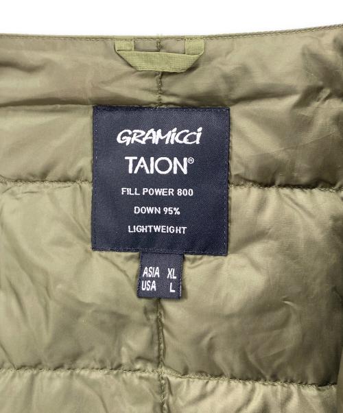 GRAMICCI（グラミチ）GRAMICCI (グラミチ) TAION (タイオン) GRAMICCI×TAION INNER DOWN JACKET / インナーダウンジャケット カーキ サイズ:XLの古着・服飾アイテム