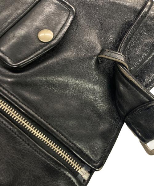 beautiful people（ビューティフルピープル）beautiful people (ビューティフルピープル) vintage leather riders jacket / ビンテージ レザー ライダース ジャケット ブラック サイズ:130の古着・服飾アイテム