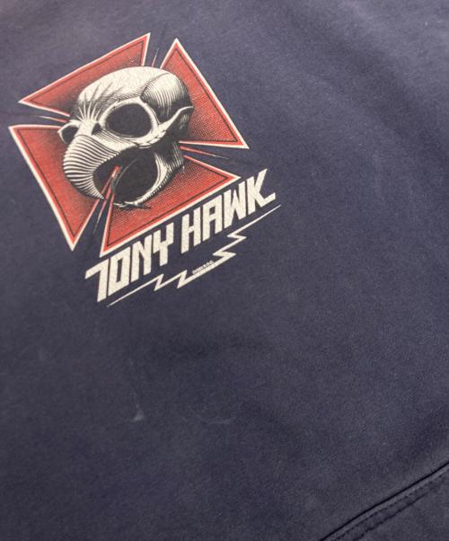 tony hawk（トニーホーク）tony hawk (トニーホーク) 90-00`Sスカルプリントフーディ ネイビー サイズ:Lの古着・服飾アイテム