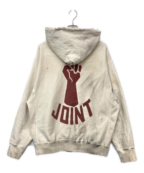 BOWWOW（バウワウ）BOWWOW (バウワウ) JOINT HOODIE プリントパーカー アイボリー サイズ:XLの古着・服飾アイテム