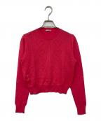 MIU MIUミュウミュウ）の古着「ハートカットコンパクトニット」｜ピンク