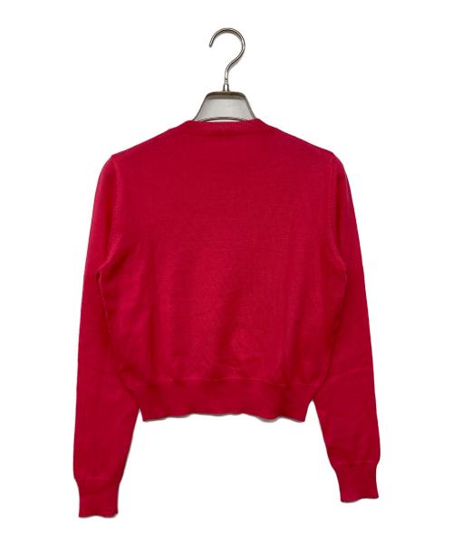 MIU MIU（ミュウミュウ）MIU MIU (ミュウミュウ) ハートカットコンパクトニット ピンク サイズ:38の古着・服飾アイテム