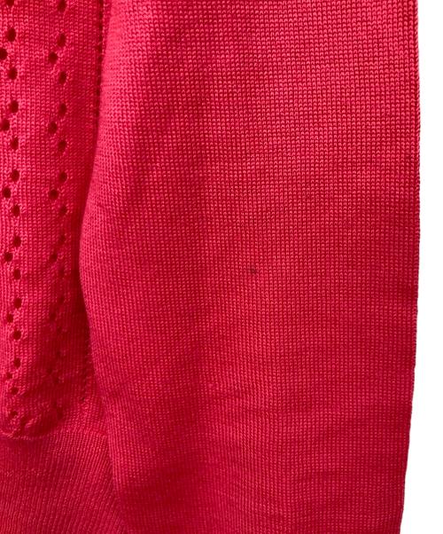 MIU MIU（ミュウミュウ）MIU MIU (ミュウミュウ) ハートカットコンパクトニット ピンク サイズ:38の古着・服飾アイテム