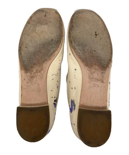MIU MIU（ミュウミュウ）MIU MIU (ミュウミュウ) ペイントバレエシューズ ベージュ サイズ:37 1/2の古着・服飾アイテム