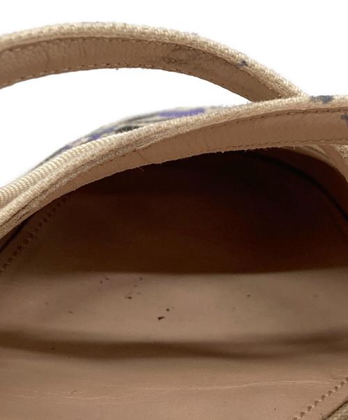 MIU MIU（ミュウミュウ）MIU MIU (ミュウミュウ) ペイントバレエシューズ ベージュ サイズ:37 1/2の古着・服飾アイテム