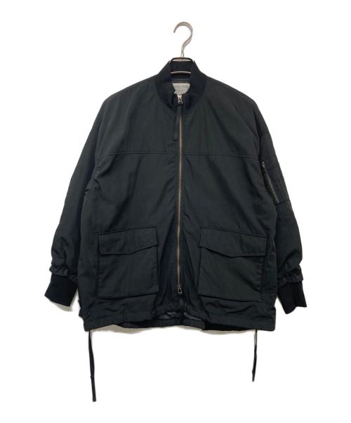 BEARDSLEY（ビアズリー）BEARDSLEY (ビアズリー) フレアMA-1ブルゾン ブラック サイズ:Fの古着・服飾アイテム