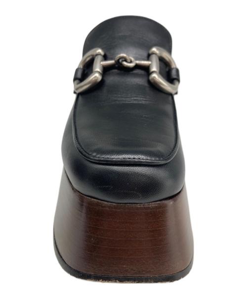 GUCCI（グッチ）GUCCI (グッチ) Platform Loafer with Horsebit ホースビットパンプス ブラック サイズ:34の古着・服飾アイテム