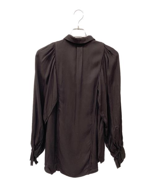 Uttrykk（ユートリーク）Uttrykk (ユートリーク) Rayon Twill  Stack Sleeve Shirt ブラウン サイズ:ONEの古着・服飾アイテム
