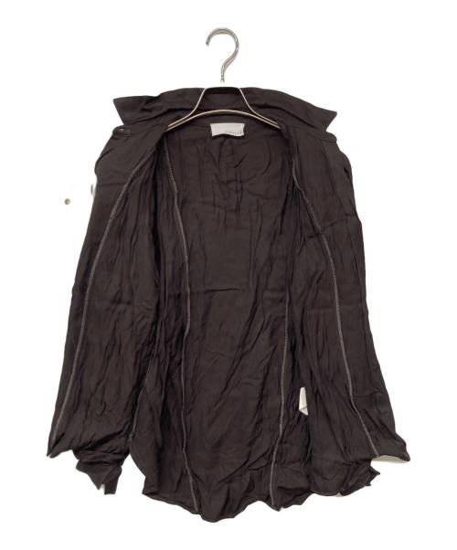 Uttrykk（ユートリーク）Uttrykk (ユートリーク) Rayon Twill  Stack Sleeve Shirt ブラウン サイズ:１の古着・服飾アイテム