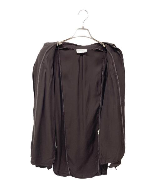 Uttrykk（ユートリーク）Uttrykk (ユートリーク) Rayon Twill  Stack Sleeve Shirt ブラウン サイズ:ONEの古着・服飾アイテム