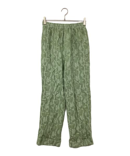 Uttrykk（ユートリーク）Uttrykk (ユートリーク) ジャガードイージーストレートパンツ グリーン サイズ:38の古着・服飾アイテム