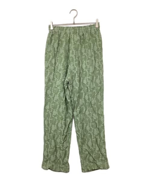 Uttrykk（ユートリーク）Uttrykk (ユートリーク) ジャガードイージーストレートパンツ グリーン サイズ:38の古着・服飾アイテム