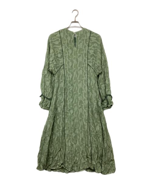 Uttrykk（ユートリーク）Uttrykk (ユートリーク) ジャガードワンピース グリーン サイズ:38の古着・服飾アイテム