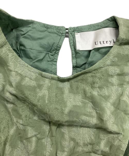 Uttrykk（ユートリーク）Uttrykk (ユートリーク) ジャガードワンピース グリーン サイズ:38の古着・服飾アイテム