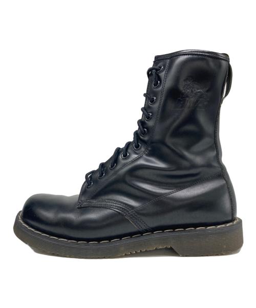 Hysteric Glamour（ヒステリックグラマー）Hysteric Glamour GEORGE COX (ジョージコックス) CAUSE (コーズ) Hysteric Glamour × GEORGE COX  レースアップブーツ 10ホールブーツ ブラック サイズ:UK8の古着・服飾アイテム