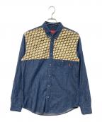SUPREMEシュプリーム）の古着「Denim Corduroy Shirt / デニムコーデュロイシャツ」｜インディゴ