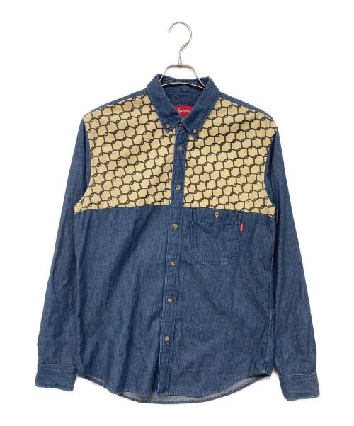 SUPREME（シュプリーム）Supreme (シュプリーム) Denim Corduroy Shirt / デニムコーデュロイシャツ インディゴ サイズ:Mの古着・服飾アイテム