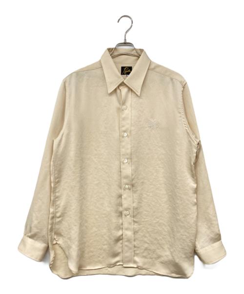 Needles（ニードルズ）Needles (ニードルズ) ロゴL/Sシャツ ベージュ サイズ:Mの古着・服飾アイテム