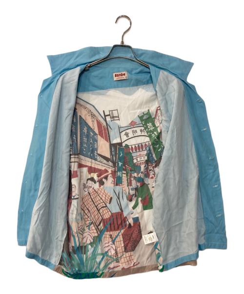 EANBE（イアンベ）EANBE (イアンベ) 男はつらいよ - Back panel レーヨンバックプリントアロハシャツ ブルー サイズ:Mの古着・服飾アイテム