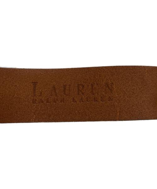 LAUREN RALPH LAUREN（ローレンラルフローレン）LAUREN RALPH LAUREN (ローレンラルフローレン) ロゴバックルベルト ブラウン サイズ:Lの古着・服飾アイテム