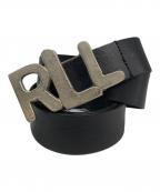 LAUREN RALPH LAURENローレンラルフローレン）の古着「ロゴバックルベルト」｜ブラック