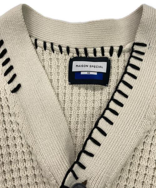 MAISON SPECIAL（メゾンスペシャル）MAISON SPECIAL (メゾンスペシャル) Oni-Waffle Crazy Stitch Knit ホワイト サイズ:2の古着・服飾アイテム