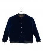 STYLE REBORN×moyan AFRICAスタイル リボーン×モヤンアフリカ）の古着「ベロアリバーシブルボンバージャケット」｜ネイビー