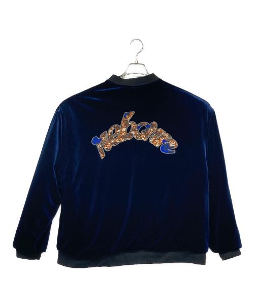 STYLE REBORN（スタイル リボーン）STYLE REBORN (スタイル リボーン) moyan AFRICA (モヤンアフリカ) ベロアリバーシブルボンバージャケット ネイビー サイズ:Fの古着・服飾アイテム