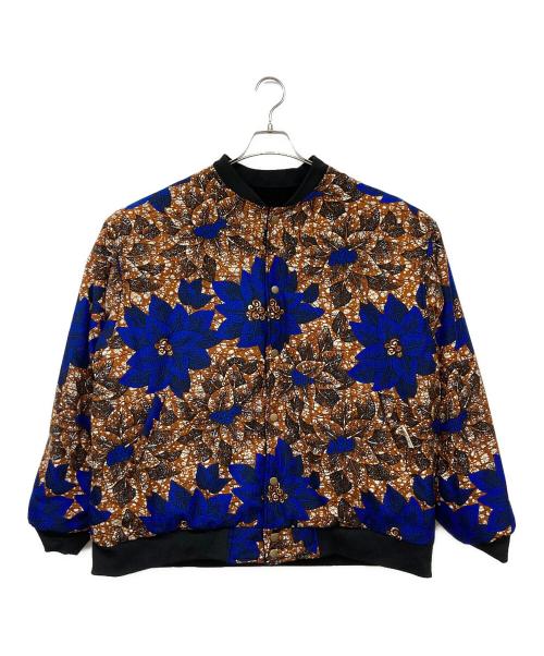 STYLE REBORN（スタイル リボーン）STYLE REBORN (スタイル リボーン) moyan AFRICA (モヤンアフリカ) ベロアリバーシブルボンバージャケット ネイビー サイズ:Fの古着・服飾アイテム