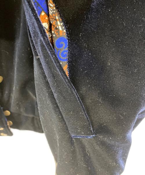 STYLE REBORN（スタイル リボーン）STYLE REBORN (スタイル リボーン) moyan AFRICA (モヤンアフリカ) ベロアリバーシブルボンバージャケット ネイビー サイズ:Fの古着・服飾アイテム