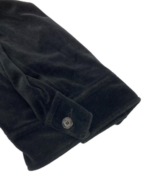 ARMANI COLLEZIONI（アルマーニ コレツィオーニ）ARMANI COLLEZIONI (アルマーニ コレツィオーニ) スタンドカラーベロアジャケット ブラック サイズ:Lの古着・服飾アイテム