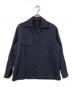 KAPTAIN SUNSHINEキャプテンサンシャイン）の古着「Open Collar Shirt」｜ネイビー