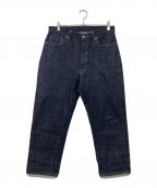 A.PRESSEアプレッセ）の古着「Washed denim wide pants」｜インディゴ
