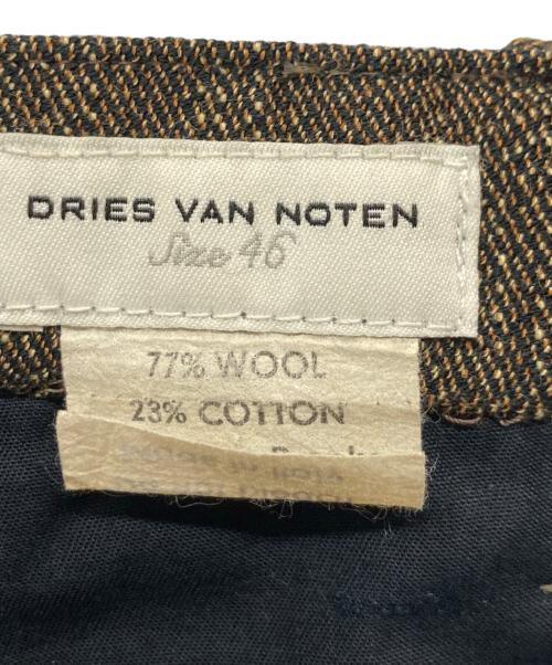 DRIES VAN NOTEN（ドリスヴァンノッテン）DRIES VAN NOTEN (ドリスヴァンノッテン) ウールコットンスリムスラックス ベージュ サイズ:46の古着・服飾アイテム